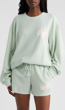 Boys Lie Breakfast Beers Kara Thermal Sweatshirt in Sage at Nordstrom, Size X-Small