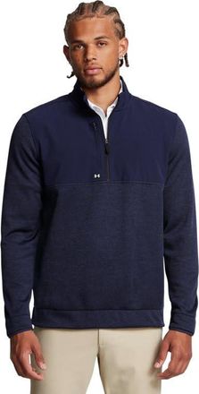 Under Armour Mens Drive Storm SweaterFleece Half Zip Sweater, (410) Midnight Navy/Downpour Gray/White, XXL
