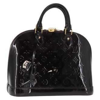 Louis Vuitton Alma Handbag Patent Leather Purple Patent_Leather Handbag (Pre-Owned)