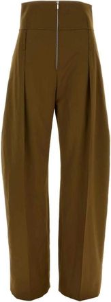 Ferragamo Broeken, Dames, Bruin, XS, Wol, Soyseed Mod Wolle Blend Pant