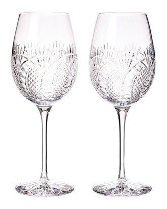 Waterford Set Of 2 Seahorse Wine Glasses
