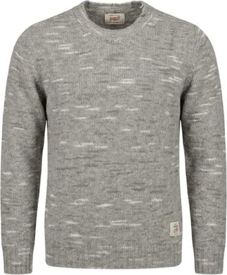 Bob Louis Uni-Perla - Heren - Ronde hals truien - Grijs - L - Wol - Truien & Vesten