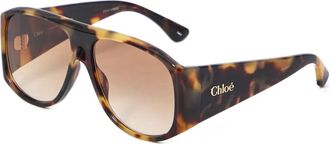 Chloé Occhiali da sole con effetto tartarugato - Marrone