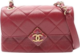 Chanel Pre-owned Matelasse Small Shoulder Bag - Dames - Vintage Mini Tas - Rood - ONE Size - Leer - Vintage