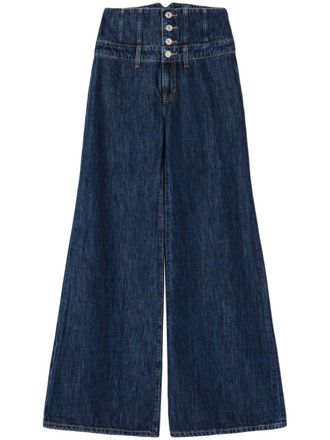 Re/Done Jeans met wijde pijpen - Blauw