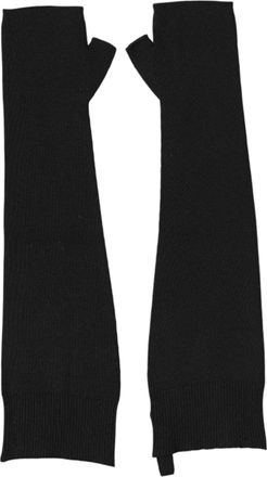 Dolce & Gabbana Virgin Wool Knitted Fingerless Gloves - Black
