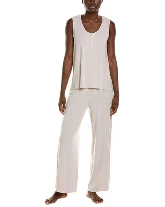 Barefoot Dreams 2Pc Luxe Milk Jersey Henley Pajama Set