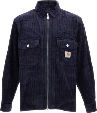 Carhartt Work in Progress Camicia Reynold con zip e tasche ad aletta - Blu