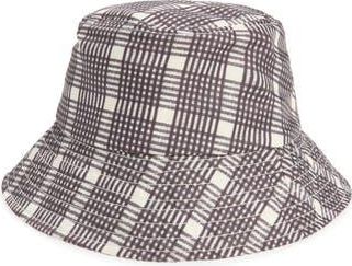 Loeffler Randall Ivy Bucket Hat in Chocolate Plaid at Nordstrom Rack