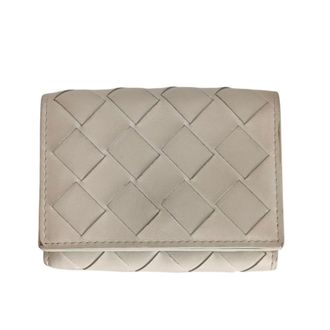 Bottega Veneta Blue White Intrecciato Wallet (Tri-Fold) (Pre-Owned)