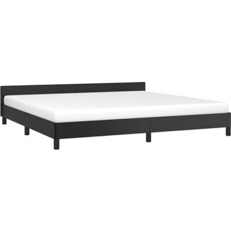 vidaXL Estructura De Cama Con Cabecero Sin Colch&oacute;n Negro 200x200 Cm Vidaxl