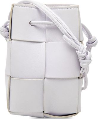 Bottega Veneta Pre-owned Bottega Veneta Mini Nappa Maxi Intrecciato Cassette Bucket Bag Unisex QYBMUQF5BXDCDAPU