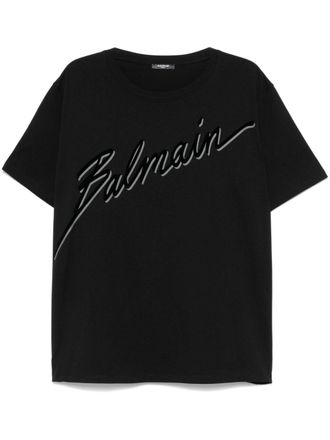 Balmain T-shirt met logo - Zwart