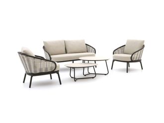 Apple Bee Pine Key stoel-bank loungeset 5-delig 4-zits