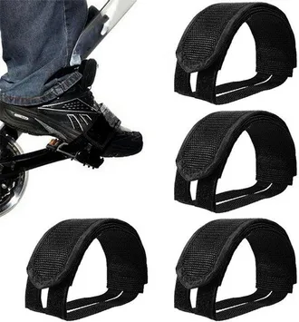 OEM Correas Para Pedales De Bicicleta Est&aacute;tica, 2 Pares, Correas Para Pedales, Pie De Viga, Clips Universales Para Los Dedos, Azul