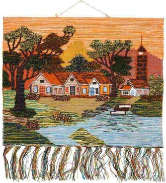 Wanderlust Deco Wanderlust Deco - Tapiz De Yute Tejido Decorativo 100x80cm