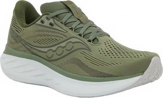 Saucony Mens Ride 18 Wide Running Shoes In Olivine Olive