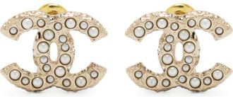 Chanel 2000s CC faux-pearl earrings - women - Metal (Other) - One Size - Gold