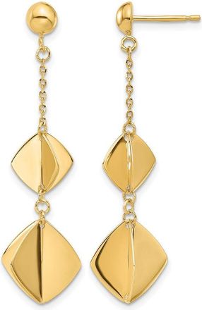 Diamond2Deal 14K Yellow Gold Fancy Dangle Post Earrings
