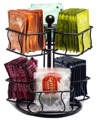 Sorbus Tea Bag Black Spinning Carousel Organizer