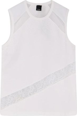 Pinko Molly Tank - Dames - Tops zonder mouwen - Wit - L - Katoen - Tops