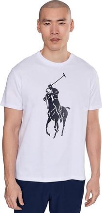 Polo Ralph Lauren Classic Fit Big Pony Jersey T-Shirt Mens Clothing White : MD, Cotton