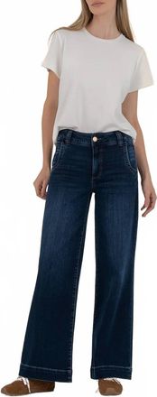 Kut from the Kloth Meg High Rise Over Size Wide Stretch Jeans In Unequalled Euro Base Wash