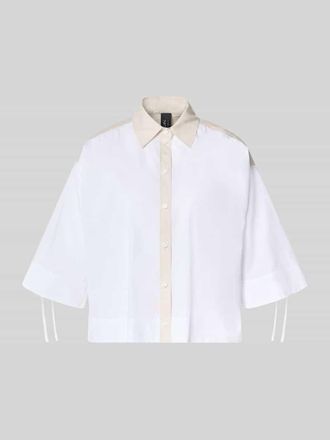 Marc Cain Boxy Fit Bluse mit 3/4-Arm in Offwhite, Gr&ouml;&szlig;e 34