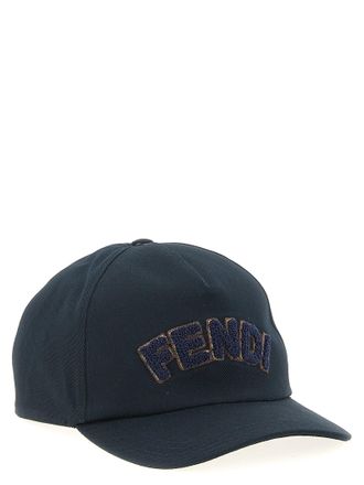 Fendi Mens Blue Cotton Cap (baseball Hat)