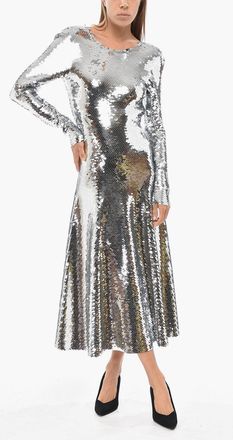 Bottega Veneta Sequin Flared Tunic With Maxi Back Neckline Bottega Veneta