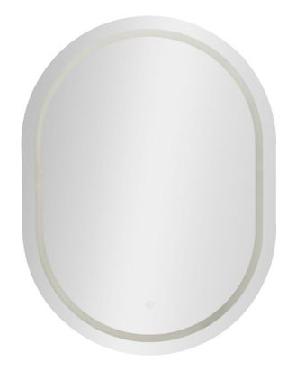 Mauro Ferretti Espejo De Pared Led Simple Oval Cm 60x3,5x80 (3 Colores De Luz)