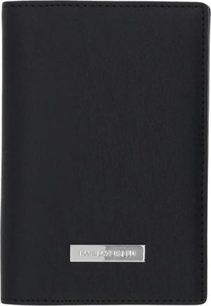 Karl Lagerfeld Paspoorthoesje - unisex - Portefeuilles - Zwart - ONE Size - Leer - Accessoires