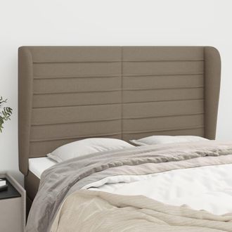 vidaXL Cabecero Con Orejas De Tela Gris Taupe 147x23x118/128 Cm Vidaxl