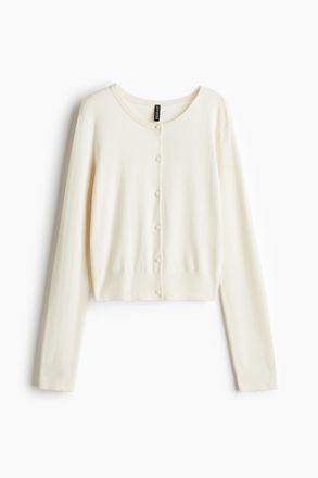 H&M Figurnaher Cardigan - White