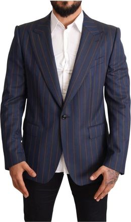 Dolce & Gabbana Sicilia Blazer - Heren - Blazers - Blauw - 2XL - Wol - Jassen