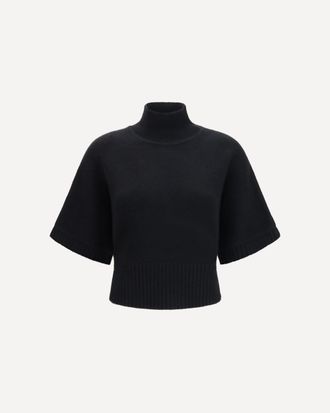 Alaia Cropped cashmere turtleneck Sweater Female 38