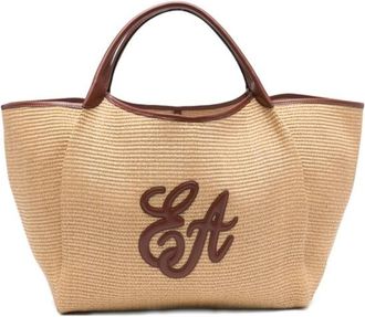 Emporio Armani Large Straw Tote Bag