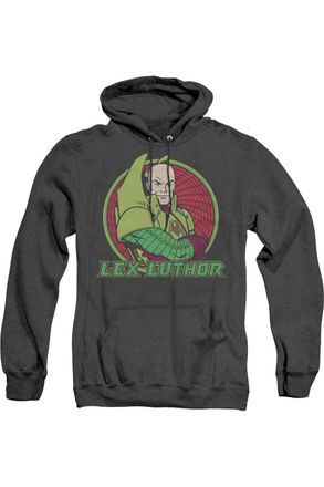 Gildan DC Comics Lex Luthor Adult Heather Hoodie / Hooded Sweatshirt