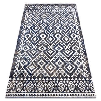 RugsX Rugsx - Alfombra Moderna Mundo E0561 Diamantes, Zigzag 3d Exterior Azul / Beige Blue 180x270 Cm