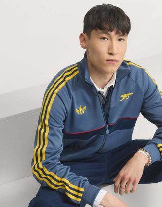 adidas Arsenal fc og track top in preloved ink-Blu