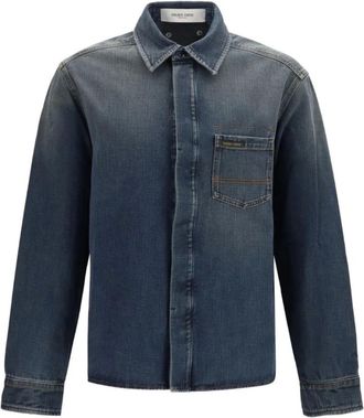 Golden Goose Roger Denim overhemd - Heren - Overhemden - Blauw - Maat: M Denim