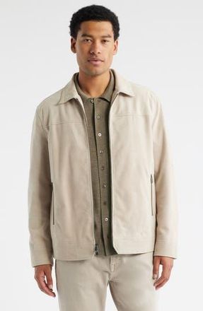 Nordstrom Suede Zip Front Jacket in Grey Feather at Nordstrom Rack, Size Xx-Small