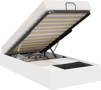 vidaXL Estructura De Cama Ottoman Blanco 75,5 X 190 Cm Vidaxl