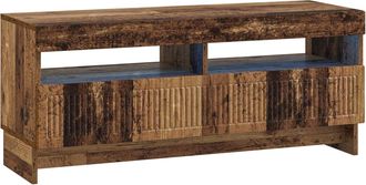 vidaXL Mueble De Tv Led Madera Envejecida Madera De Ingenier&iacute;a Vidaxl