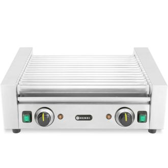 OEM Hornilla El&eacute;ctrica Giratoria Para Perritos Calientes, Dos Zonas, 14 Hornillos, 45 Cm, 1230 W