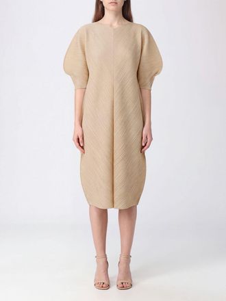 Pleats Please Issey Miyake Dress Woman color Sand