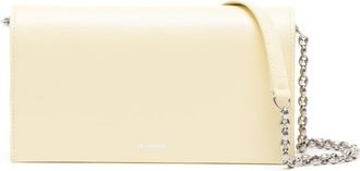 Jil Sander engraved-logo leather crossbody bag - women - Calf Leather - One Size - Yellow