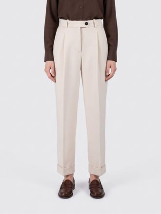 Circolo 1901 Pantaloni wide leg a vita alta in misto cotone