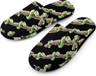 Generic Snake Mens Cotton Slippers Memory Foam Comfort House Shoes Winter Indoor Slipper for Hotel Casa Spa