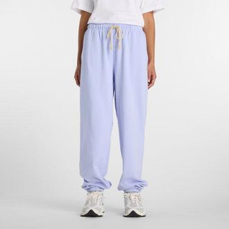 New Balance Women Athletics French Terry Jogger in Purple Cotton, size X-Small